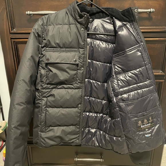 Winter Jacket. Barbour International throttle baffle quilt FIBREDOWN insulation. - Picture 2 of 7